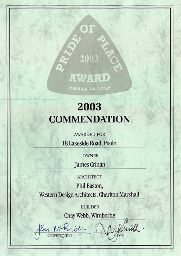 Pride of Place Award 2003 Commendation
