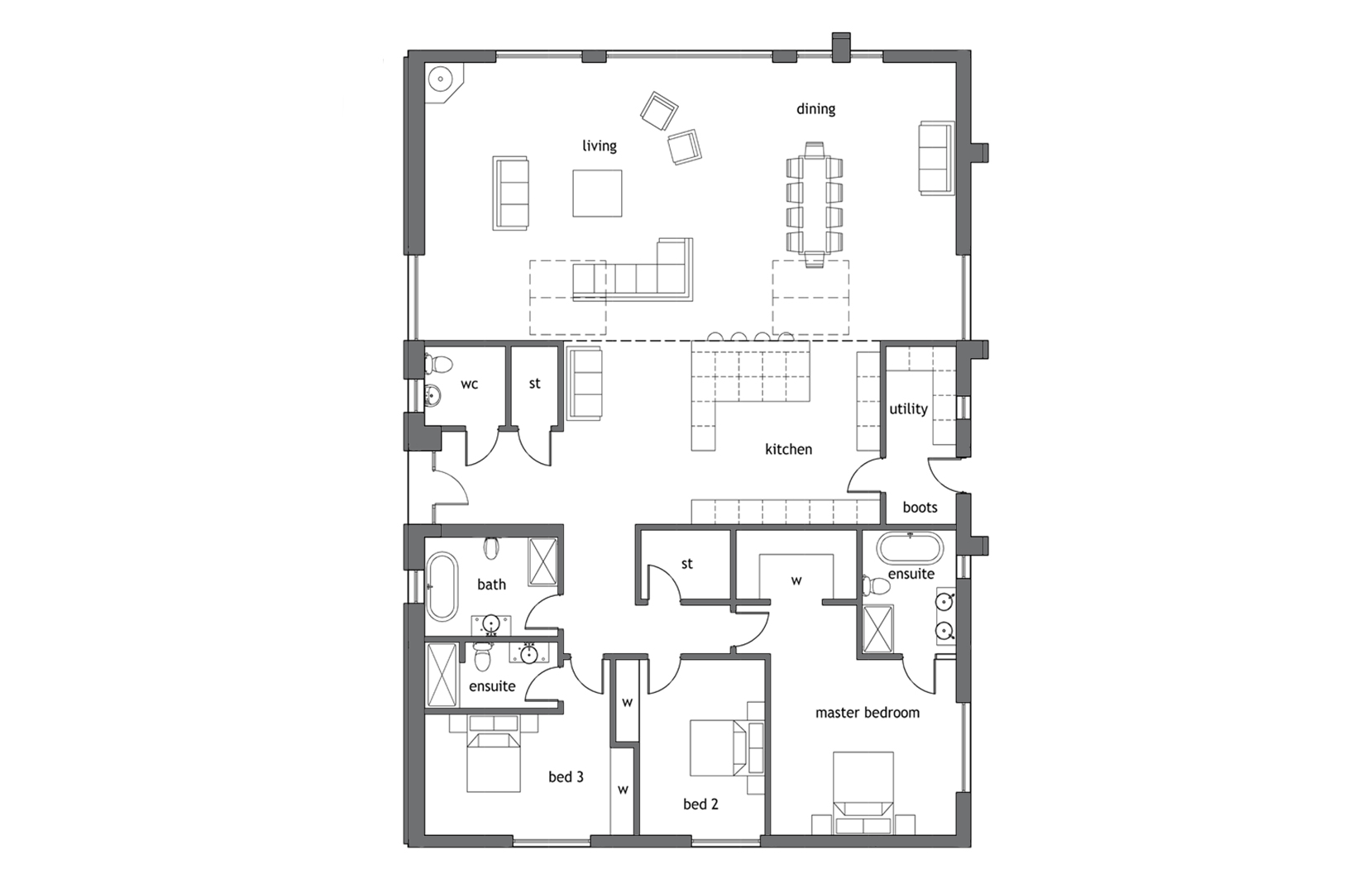 floor plan for barn conversion