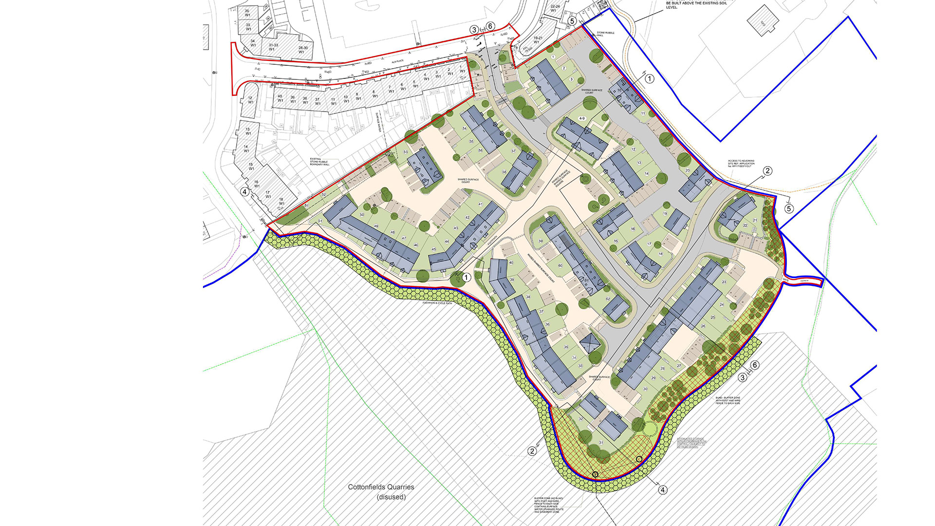 Site plan for new houses