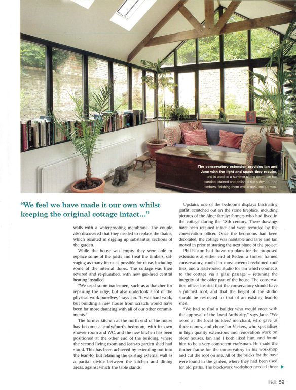 Homebuilding & Renovating Magazine article 2004