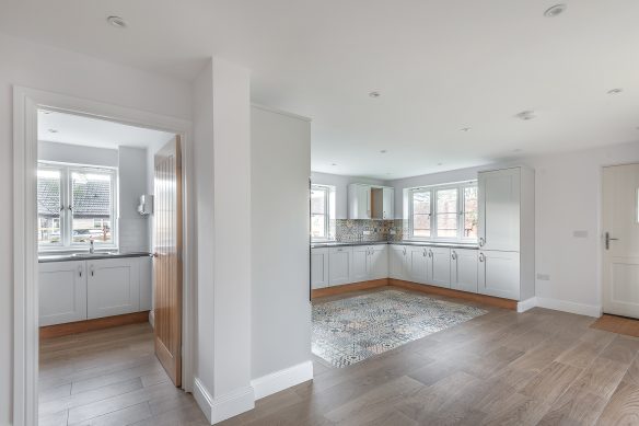 Open plan modern kitchen