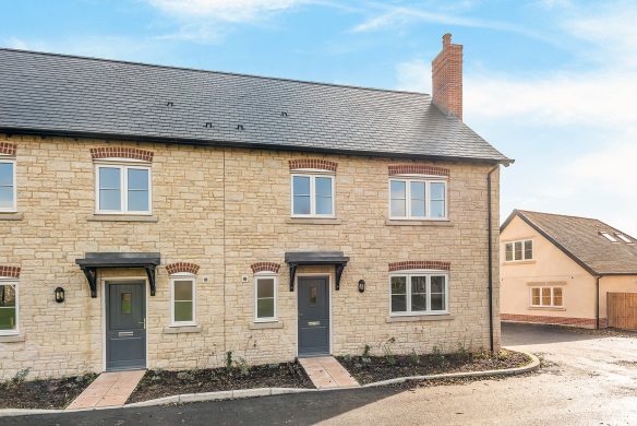 end of terrace new build stone cottage