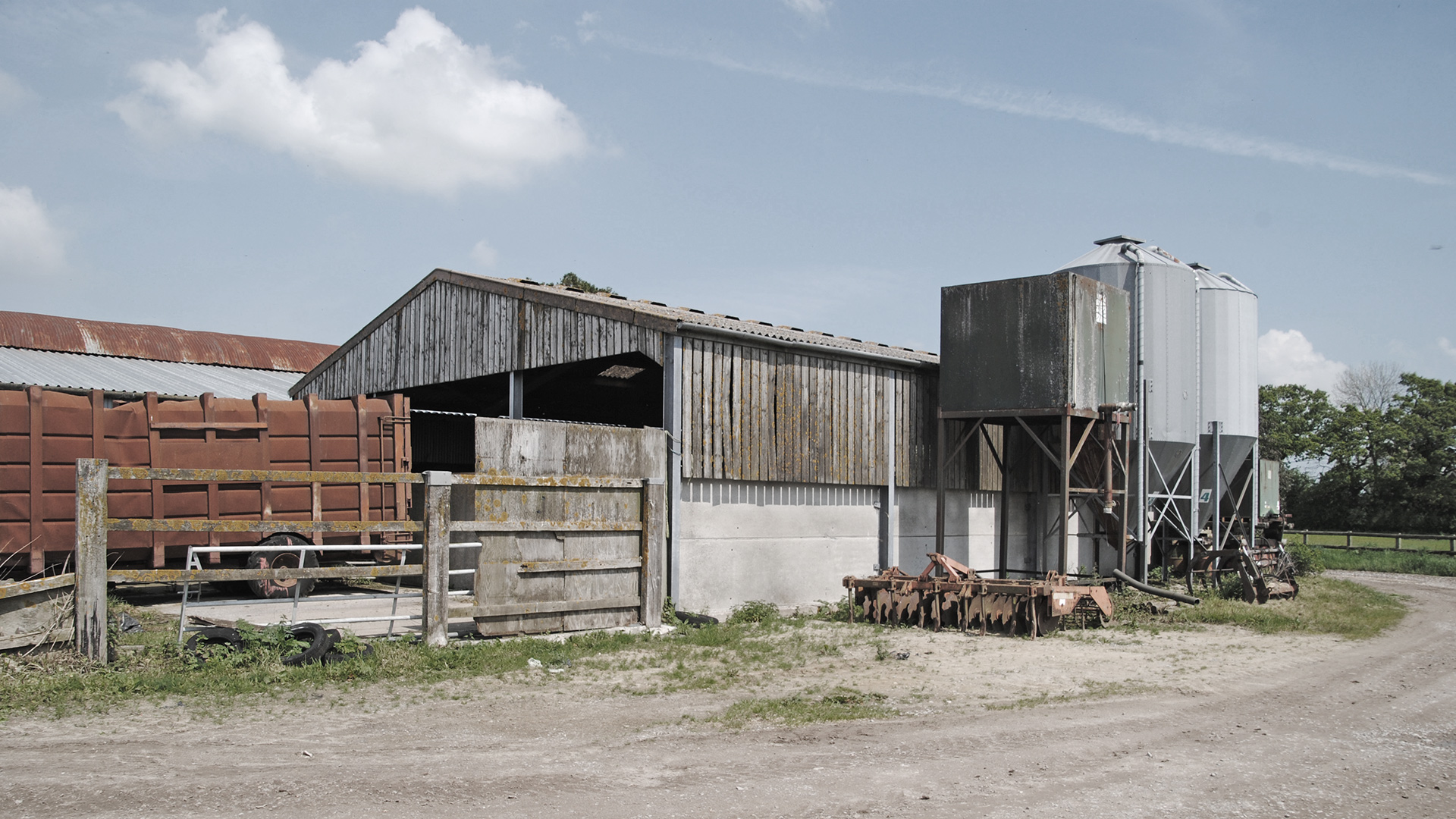 Before photo of class q barn conversion with wood cladding