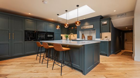 Residential kitchen modern interior with island
