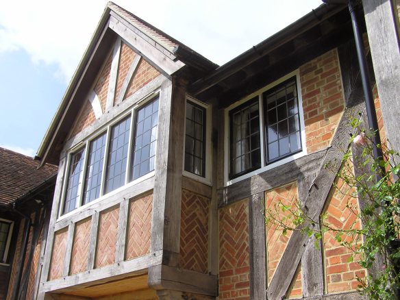 residential historic house detail view of gable overhang